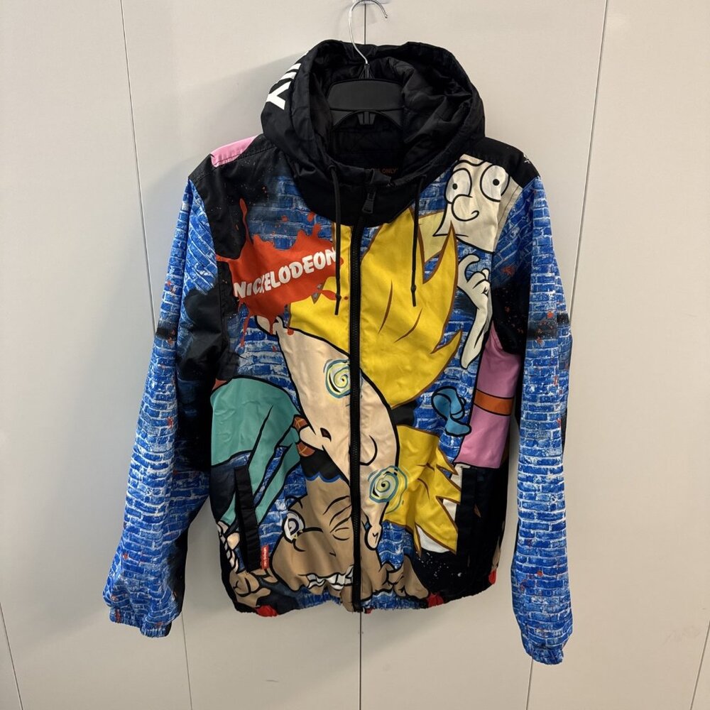 90’s‎ Inspired Nickelodeon x Members Only licensed Hooded jacket. Hey Arnold!! M